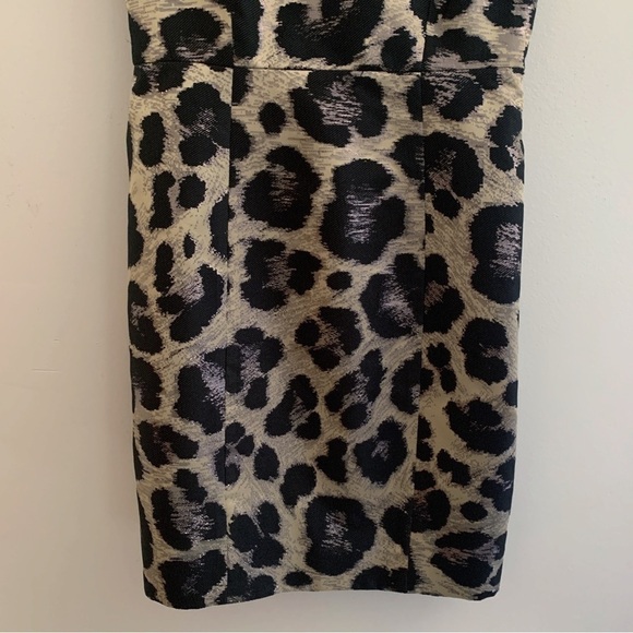 Tibi Dress Animal Print Sheath Metallic - Picture 4 of 9